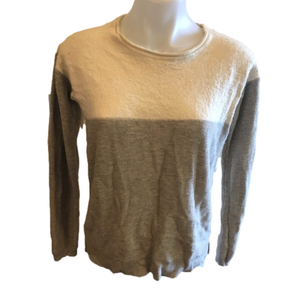 Elm Lifestyle Crew Neck Long Sleeve Cream Grey Sweater